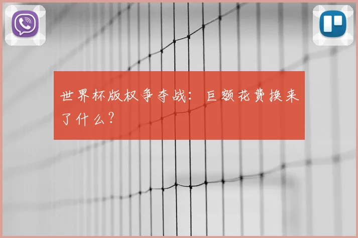 世界杯版权争夺战：巨额花费换来了什么？